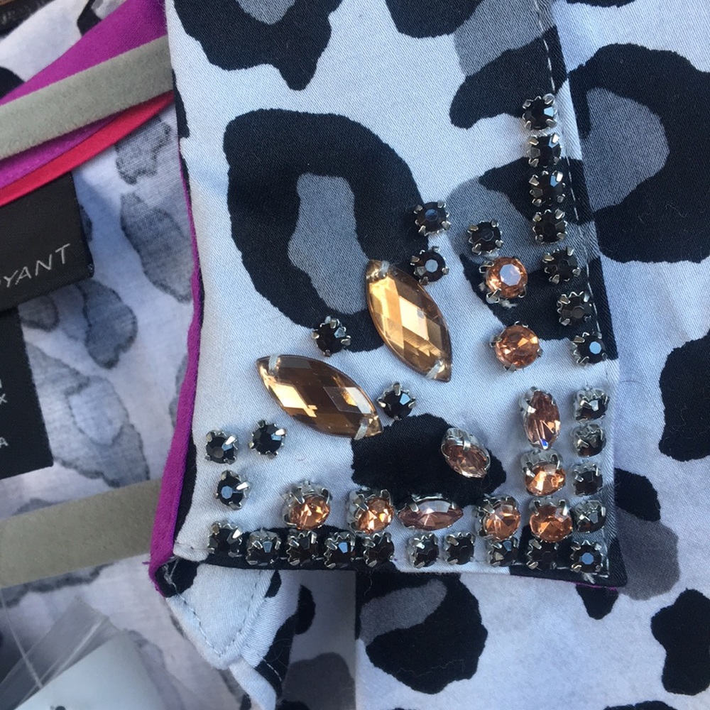 Lane Bryant Leopard Top LS 24 - Picture 4 of 6